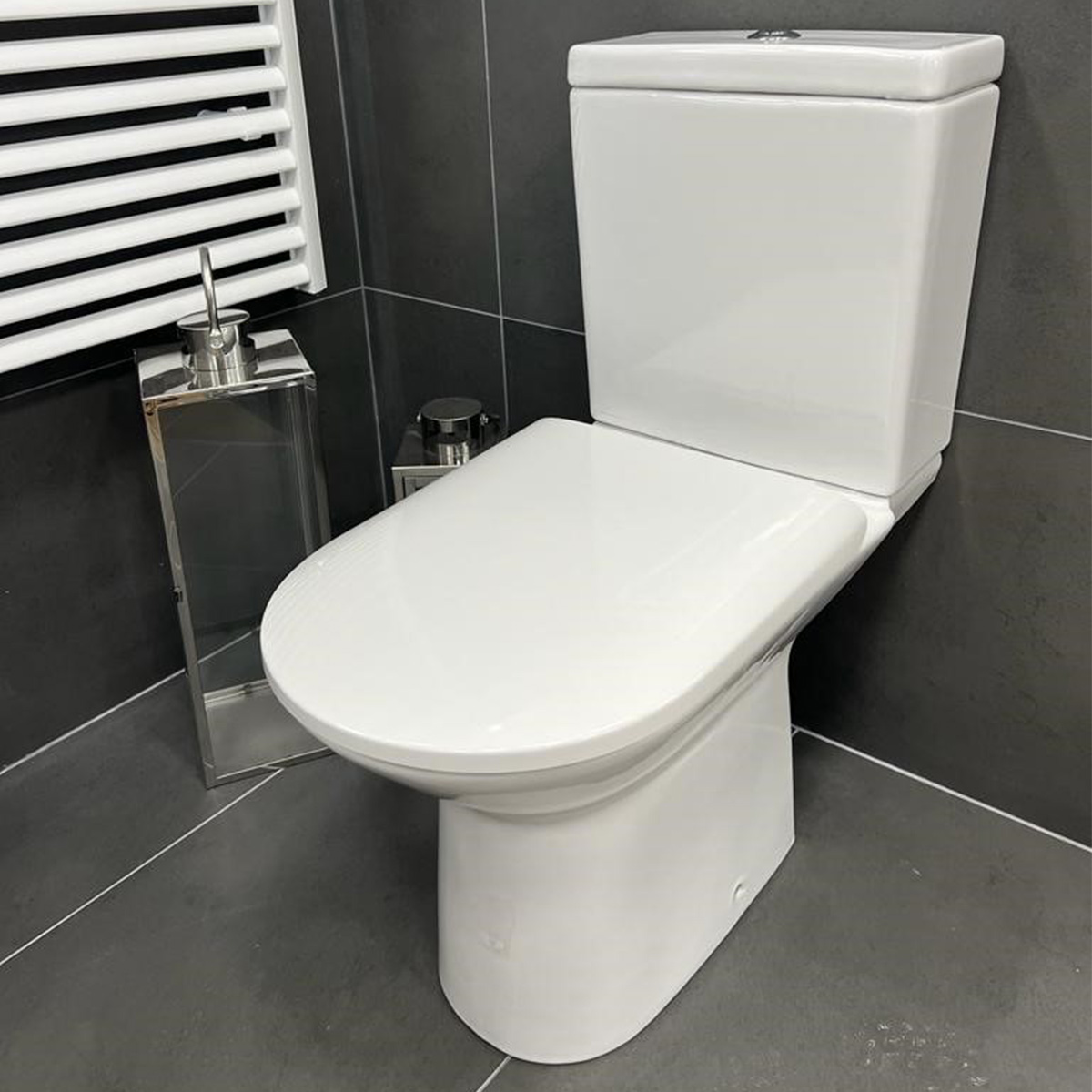 Metro Compact Rimless Close Coupled Modern Toilet with Soft Close