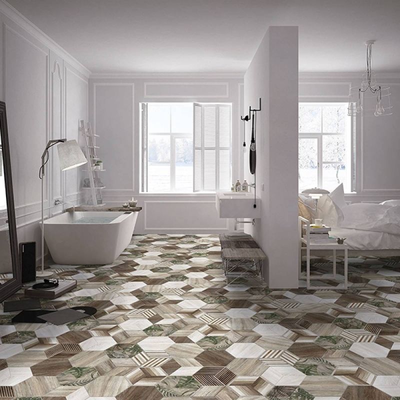 Africa Hex Matt 23 x 27cm Porcelain Tile - 0.75sqm per box (3172 ...