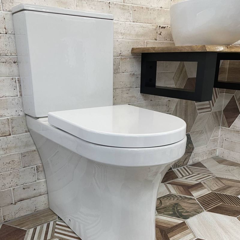 Eros Short Projection Comfort Height Back To Wall Toilet & Seat