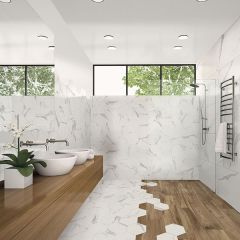 Uberhaus Calacatta White Porcelain Tiles - Smooth Finish FG602001