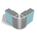 CLASSIC Type B External Corner Aluminium Extrusion - Satin Anodised - 2450mm Long