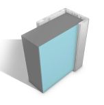 CLASSIC Type C End Cap Aluminium Extrusion - Satin Anodised - 2450mm Long