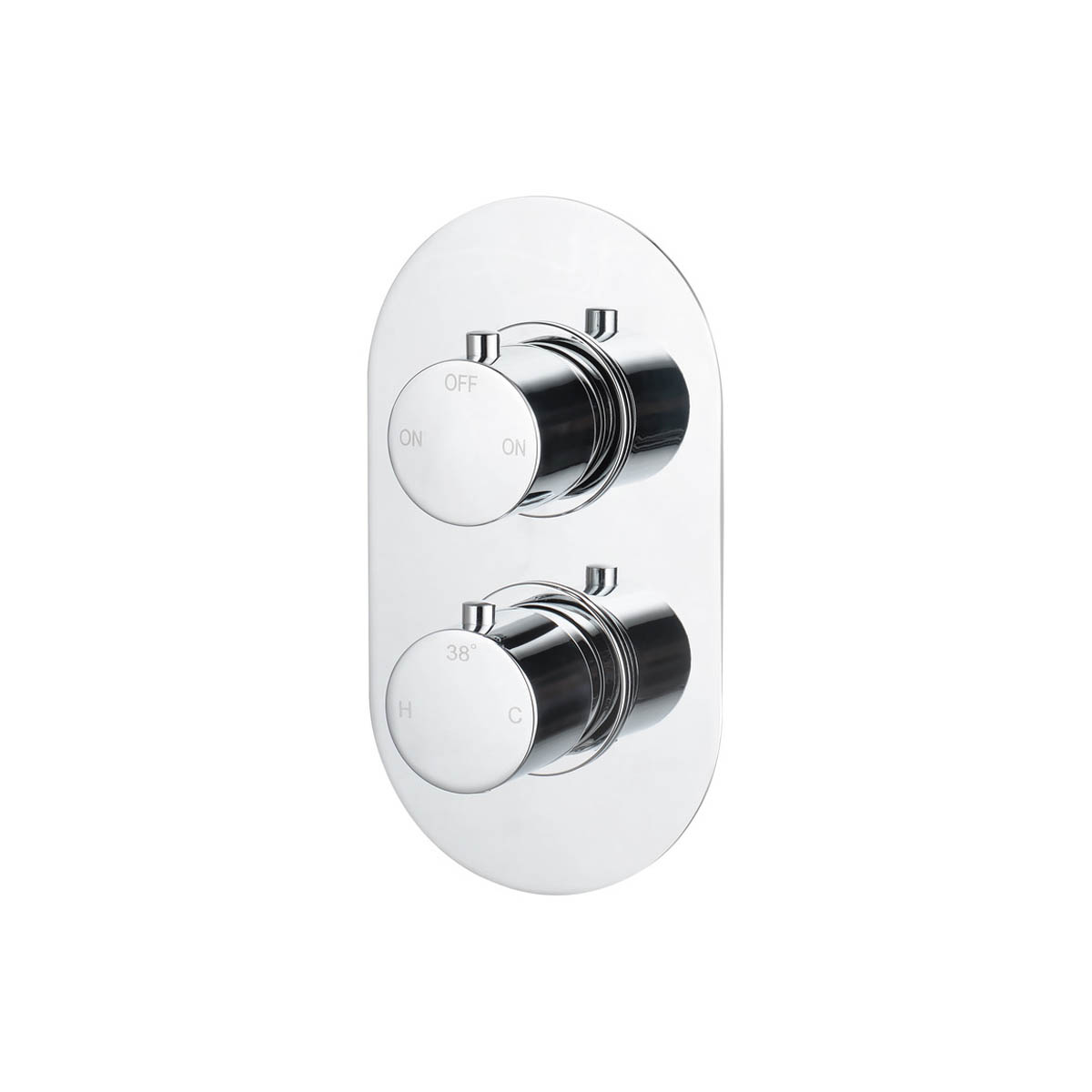 Ari Design Sirius Thermostatic Two Outlet Twin Shower Valve Chrome ...